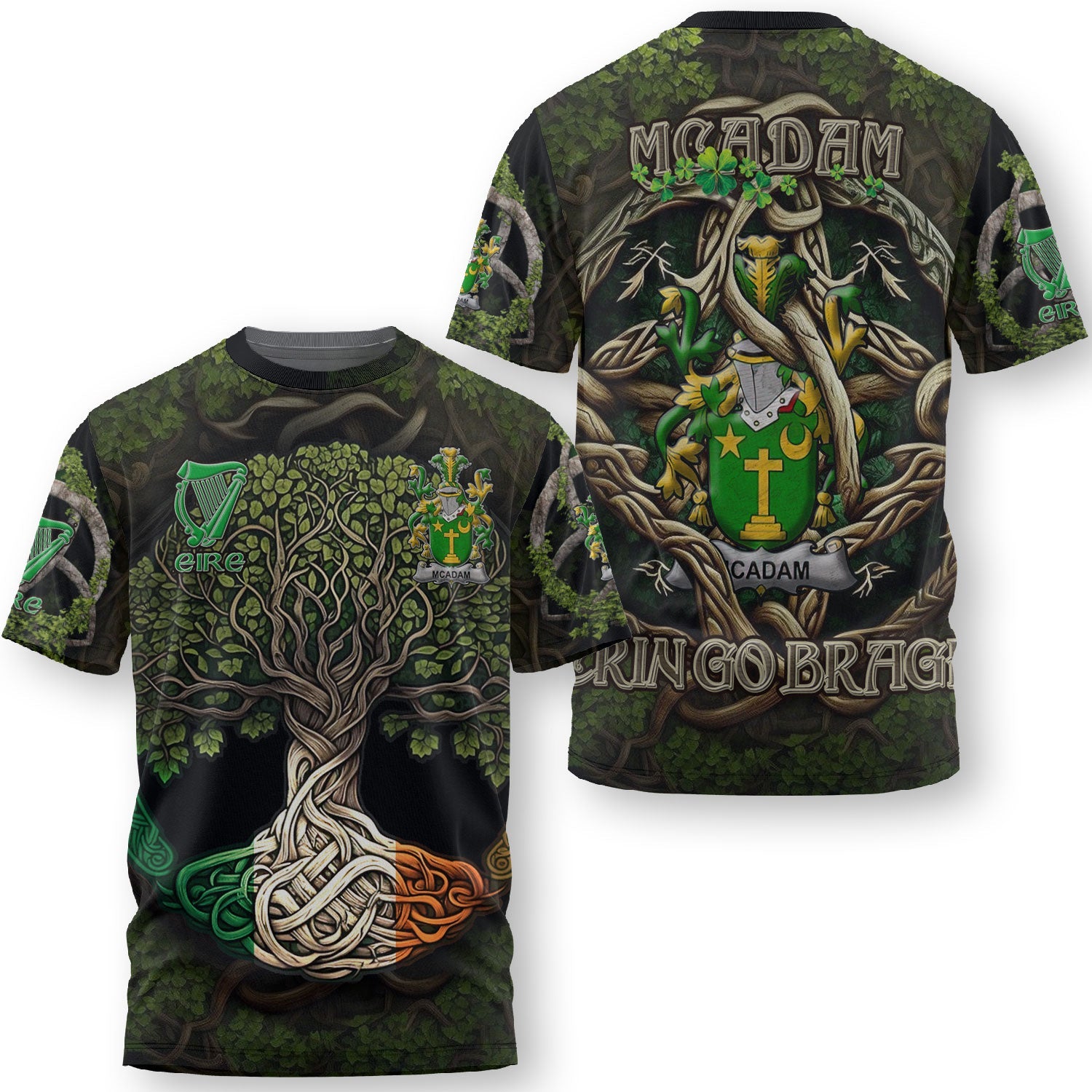 McAdam T-Shirts Ireland Is My Root Style