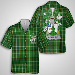 McAlpine or MacAlpin Hawaiian Shirts Crest And National Plaid Style