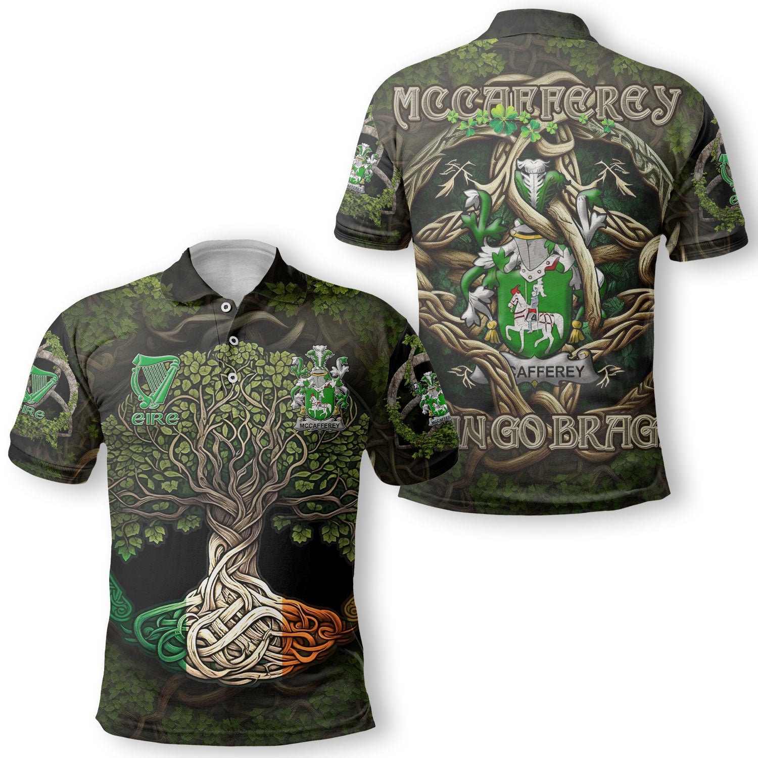 McCafferey or McCaffrey Polo Shirts Ireland Is My Root Style