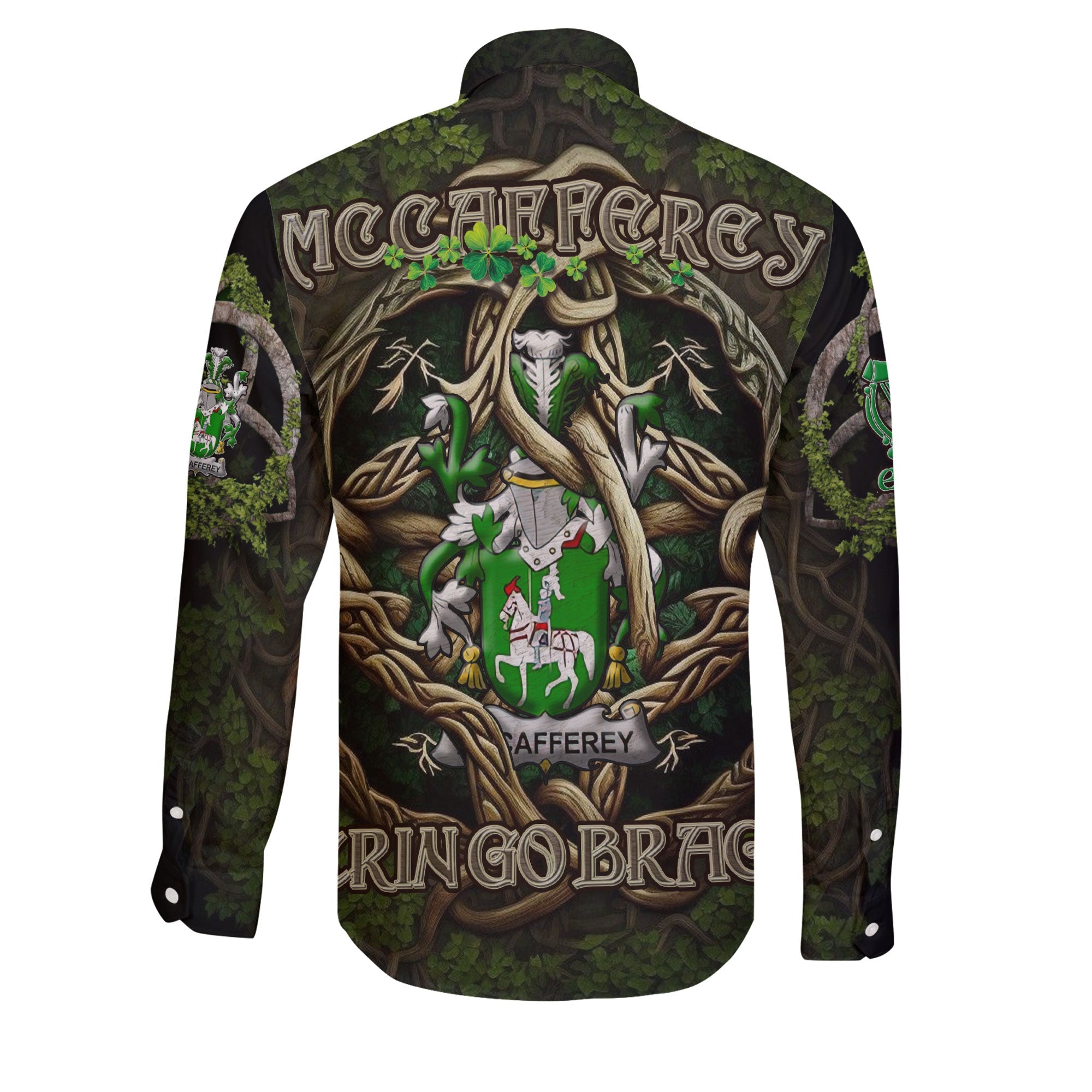 McCafferey or McCaffrey Long Sleeve Button Shirts Ireland Is My Root Style