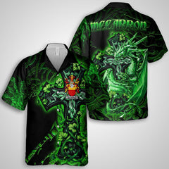 McCarron Hawaiian Shirts Celtic Cross And Dragon Style