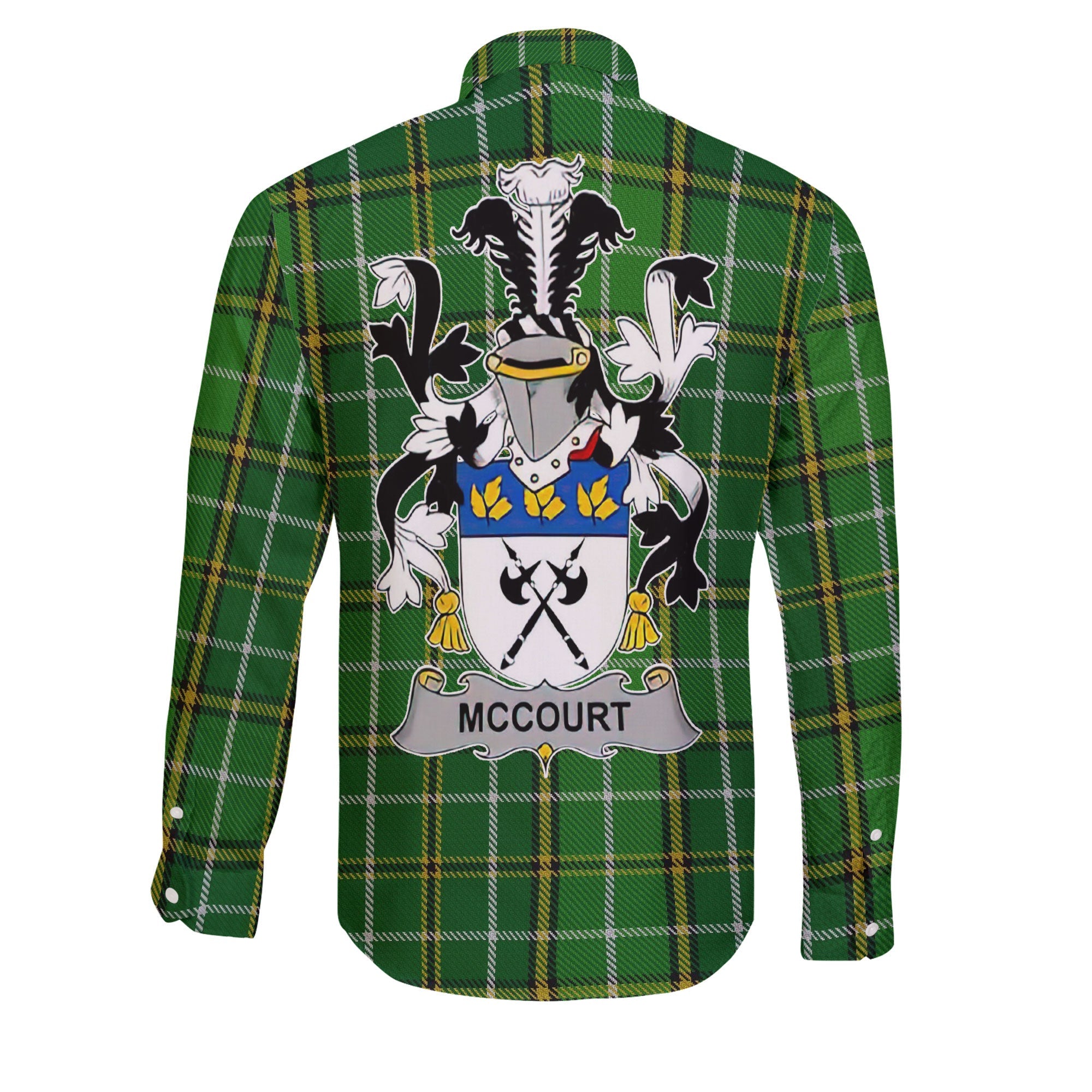 McCourt Long Sleeve Button Shirts Crest And National Plaid Style