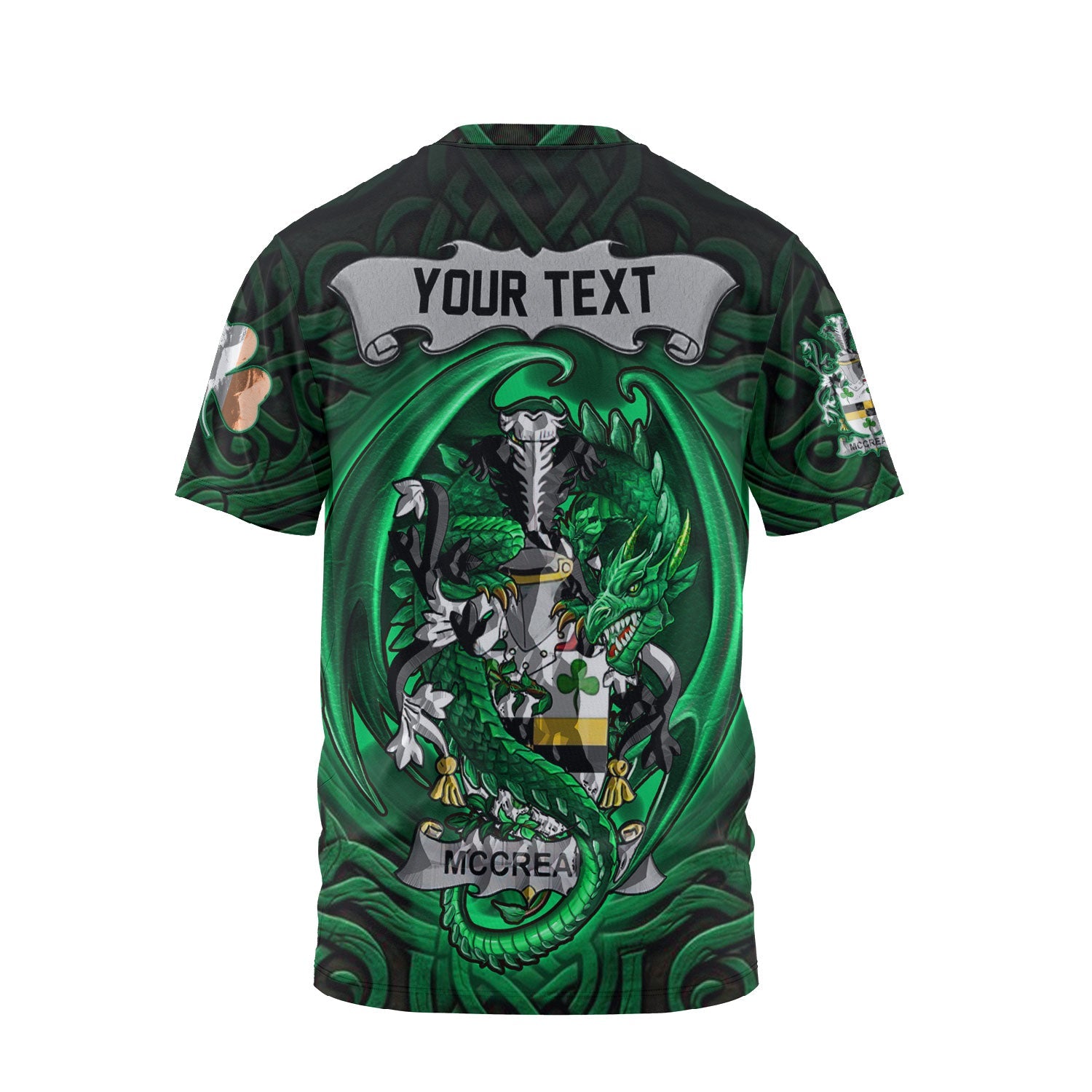 McCready or McCreadie T-Shirts The Green Dragon Of Ireland Style