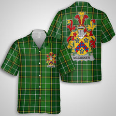 McCusker or Cosker Hawaiian Shirts Crest And National Plaid Style