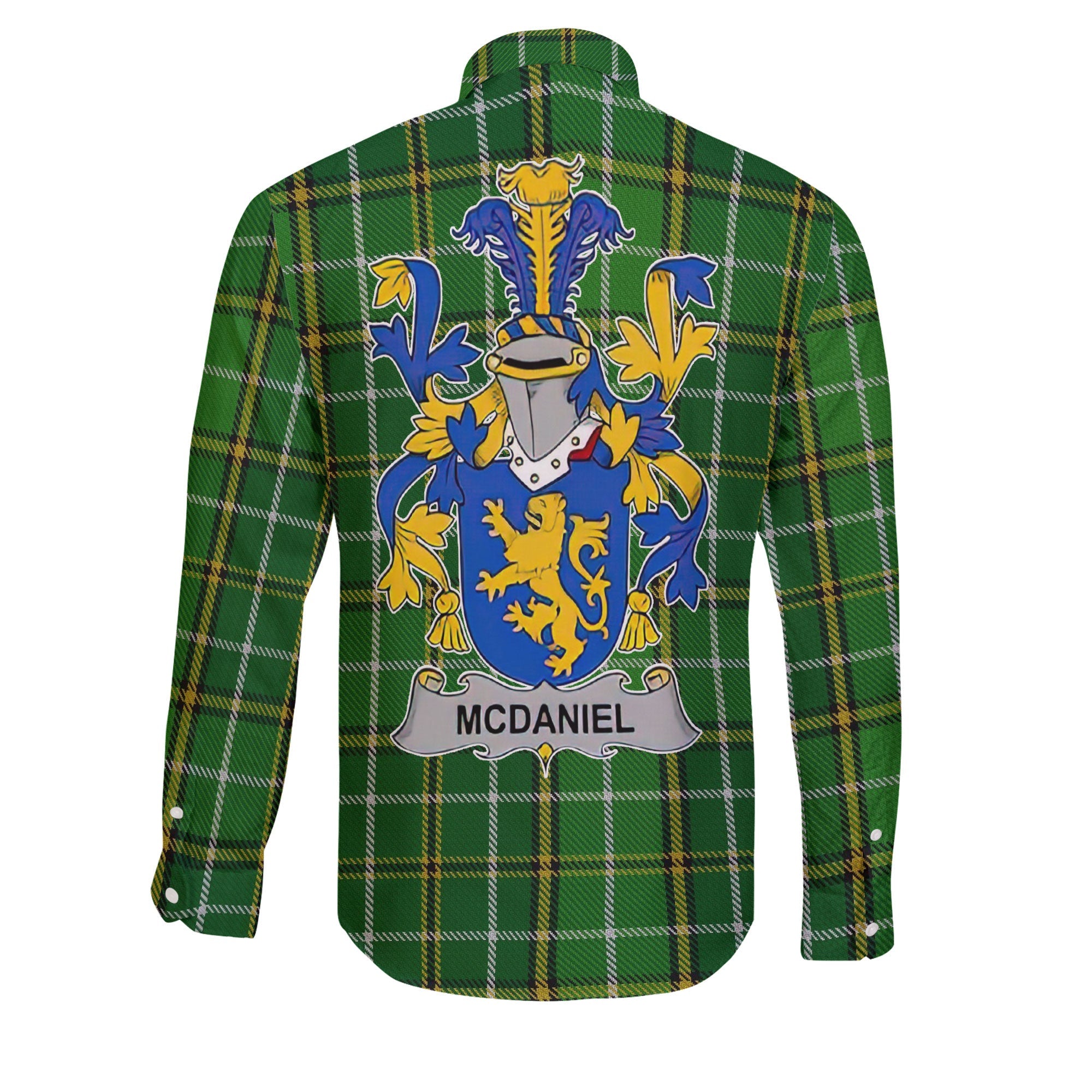 McDaniel or Daniel Long Sleeve Button Shirts Crest And National Plaid Style