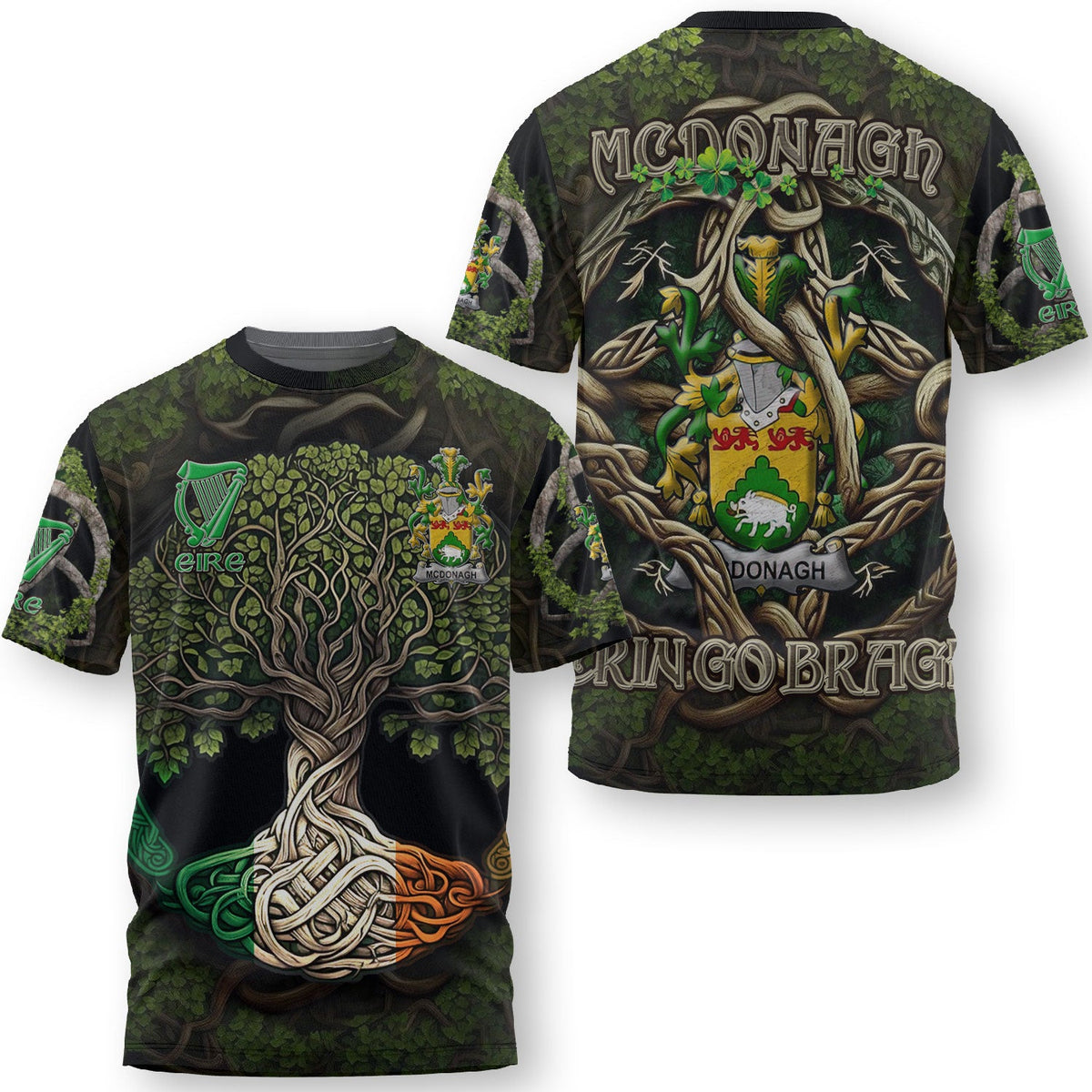 McDonagh or McDonogh T-Shirts Ireland Is My Root Style