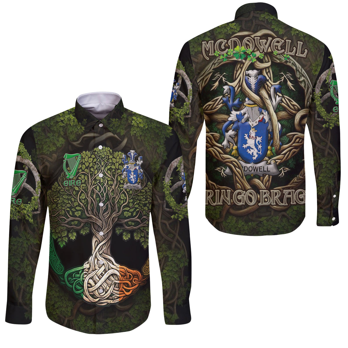 McDowell Long Sleeve Button Shirts Ireland Is My Root Style