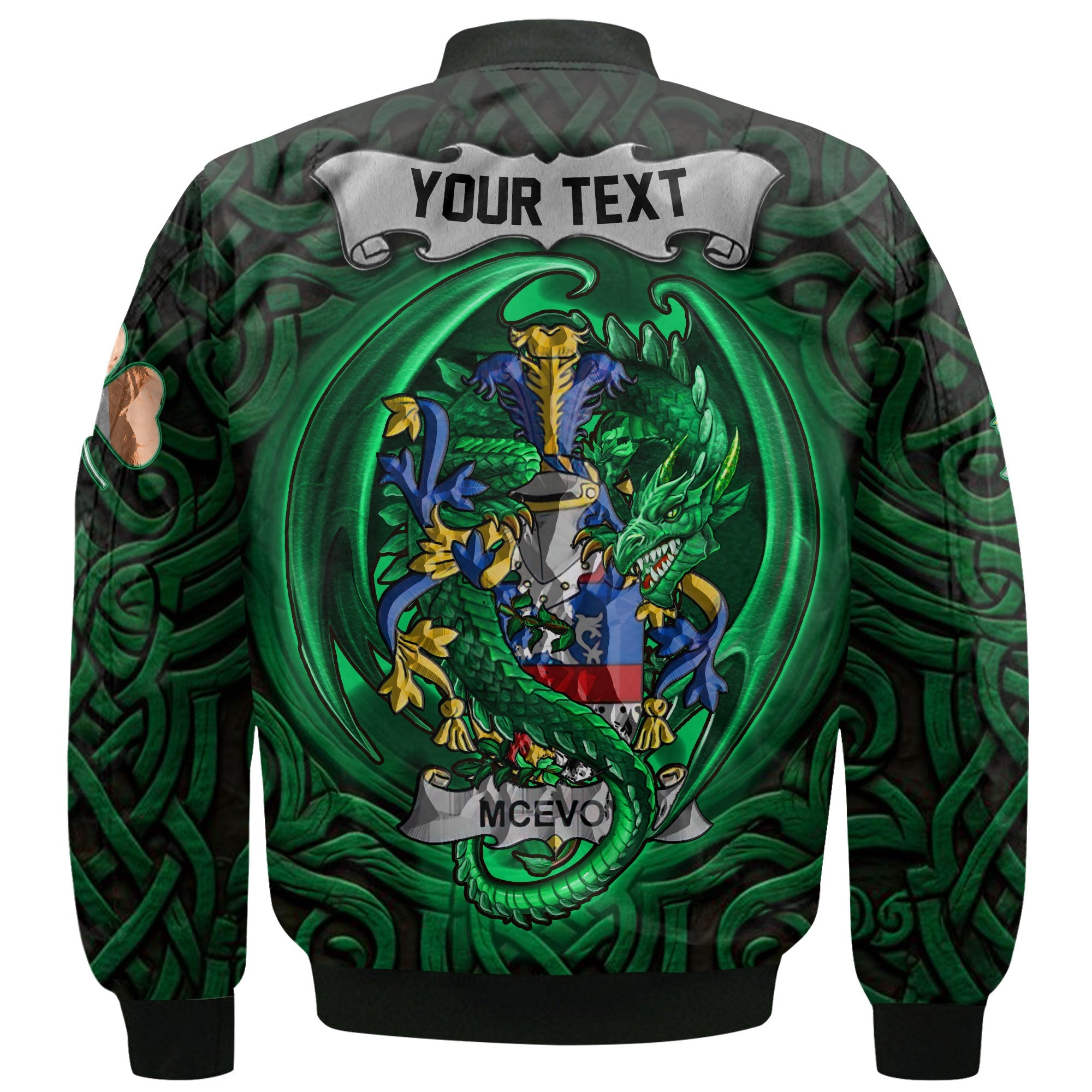 McEvoy or McKelvey Bomber Jackets The Green Dragon Of Ireland Style