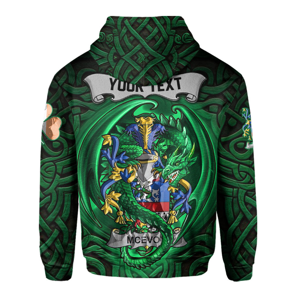 McEvoy or McKelvey Hoodies The Green Dragon Of Ireland Style