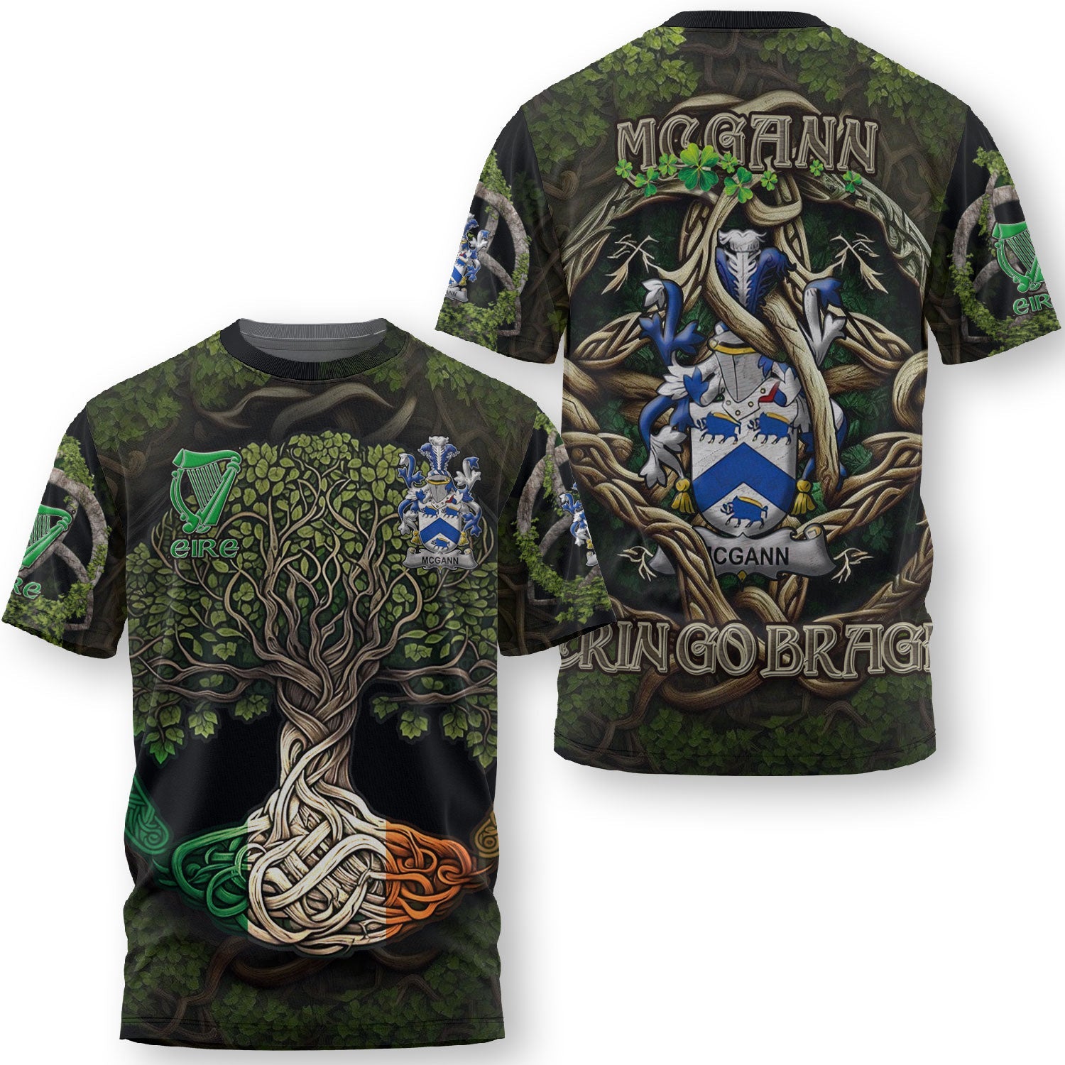 McGann or Magan T-Shirts Ireland Is My Root Style