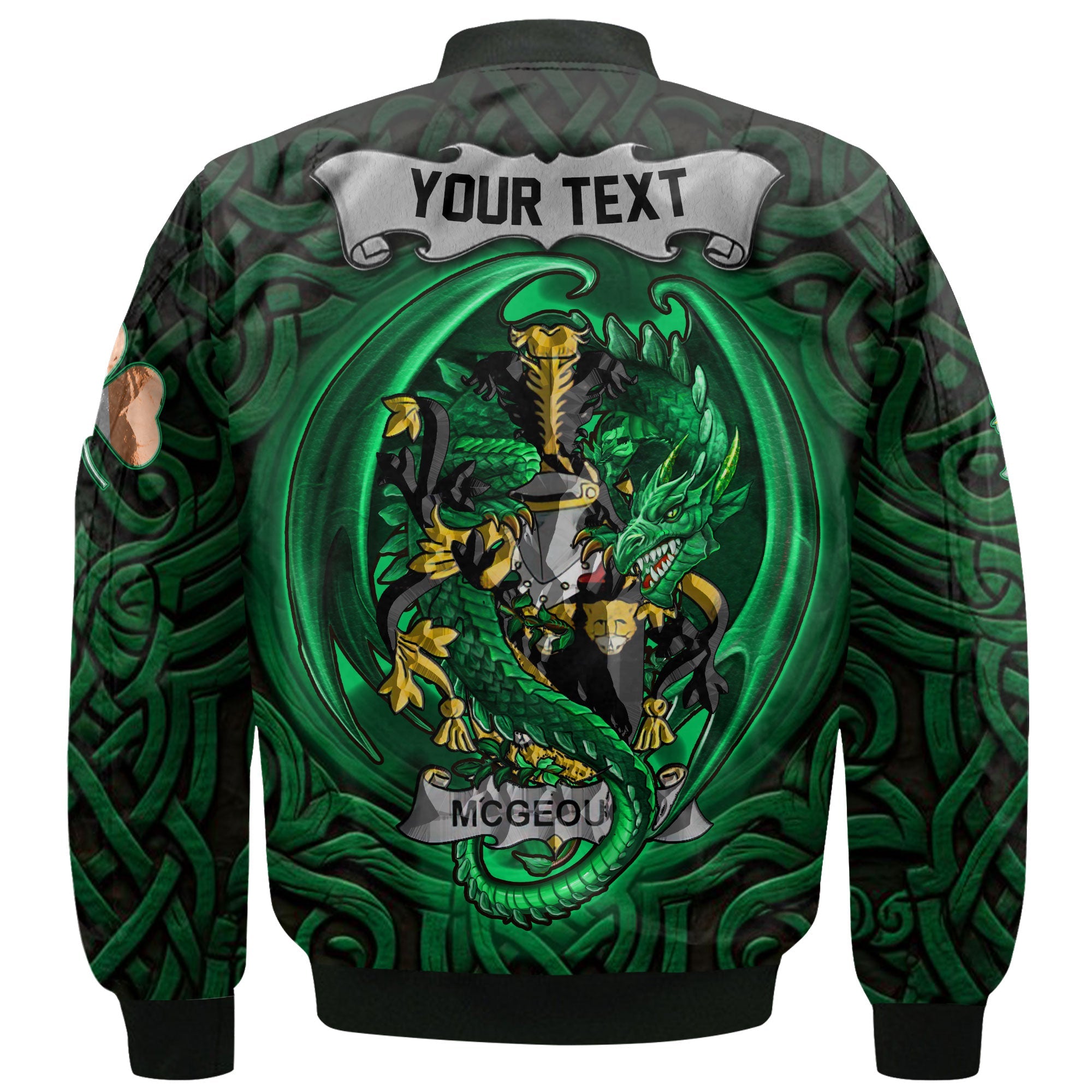 McGeough or McGough Bomber Jackets The Green Dragon Of Ireland Style