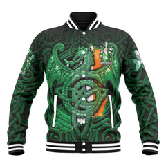 McGettigan or Gethin Baseball Jackets The Green Dragon Of Ireland Style