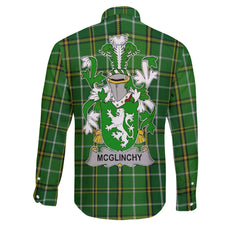 McGlinchy or McGlinchey Long Sleeve Button Shirts Crest And National Plaid Style