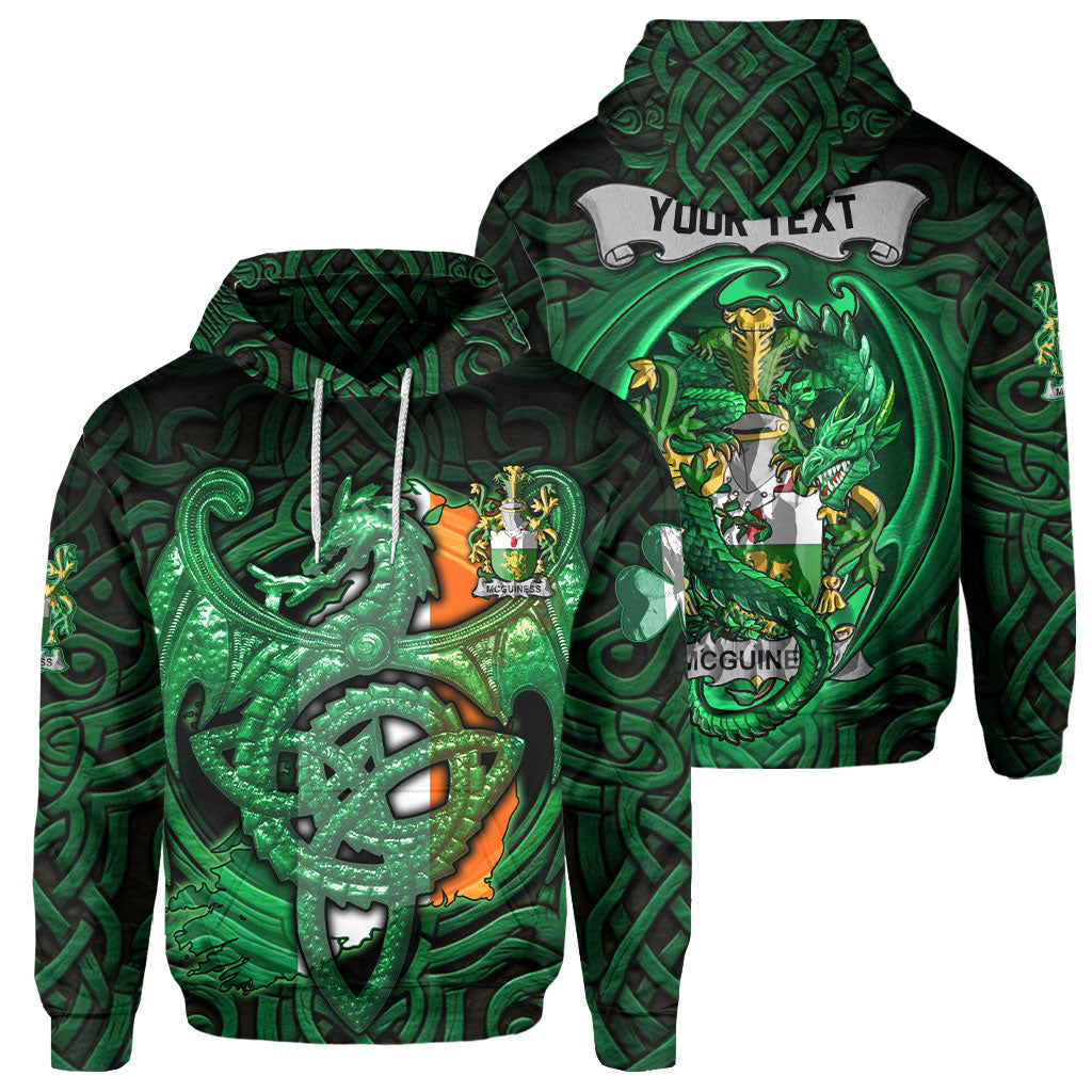 McGuiness or McGenis Hoodies The Green Dragon Of Ireland Style
