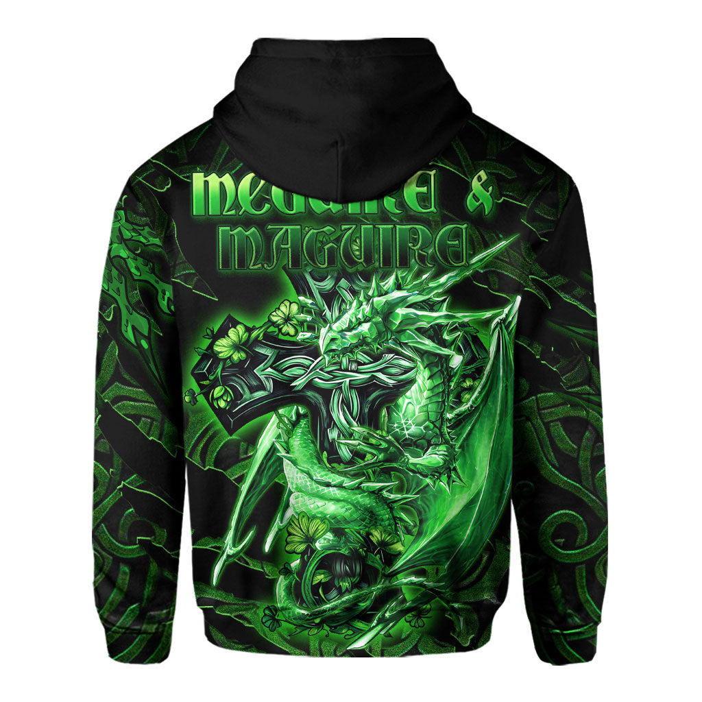 McGuire and Maguire Hoodies Celtic Cross And Dragon Style