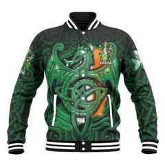 McHugh or MacHugh Baseball Jackets The Green Dragon Of Ireland Style
