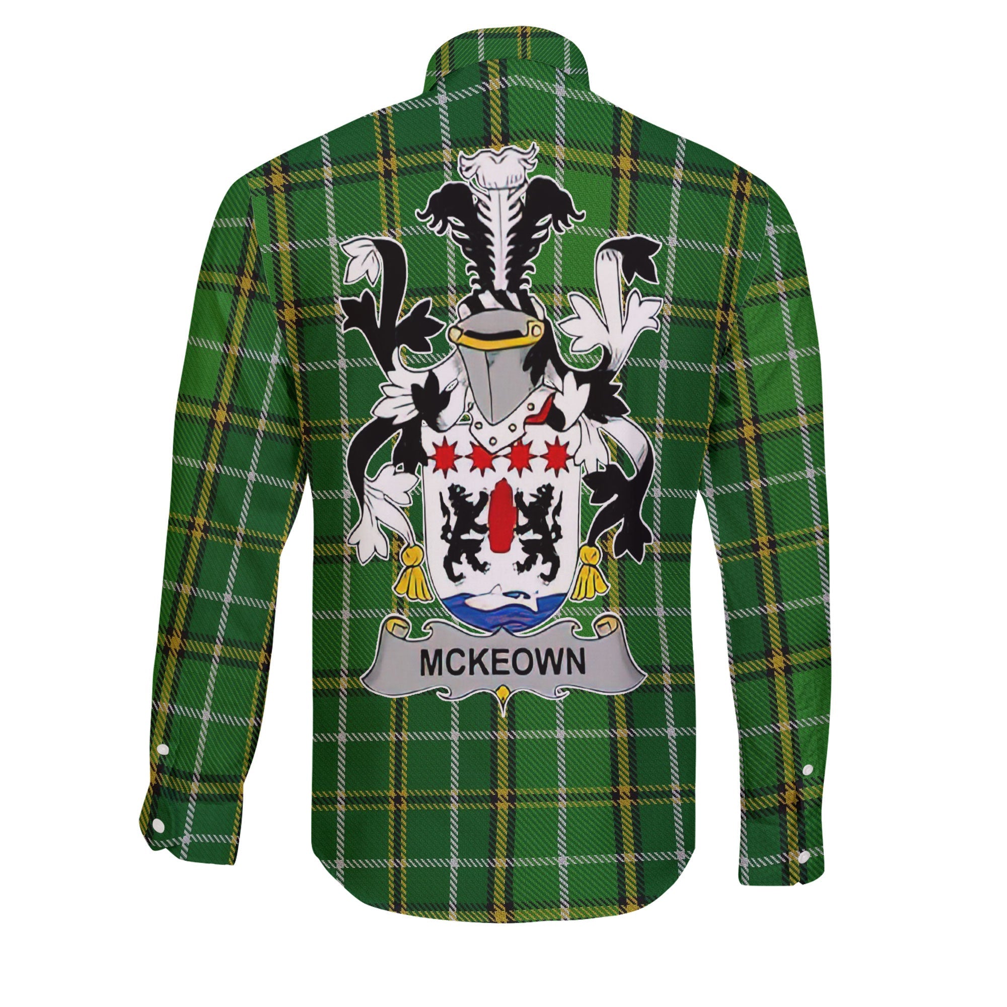 McKeown or Keon Long Sleeve Button Shirts Crest And National Plaid Style