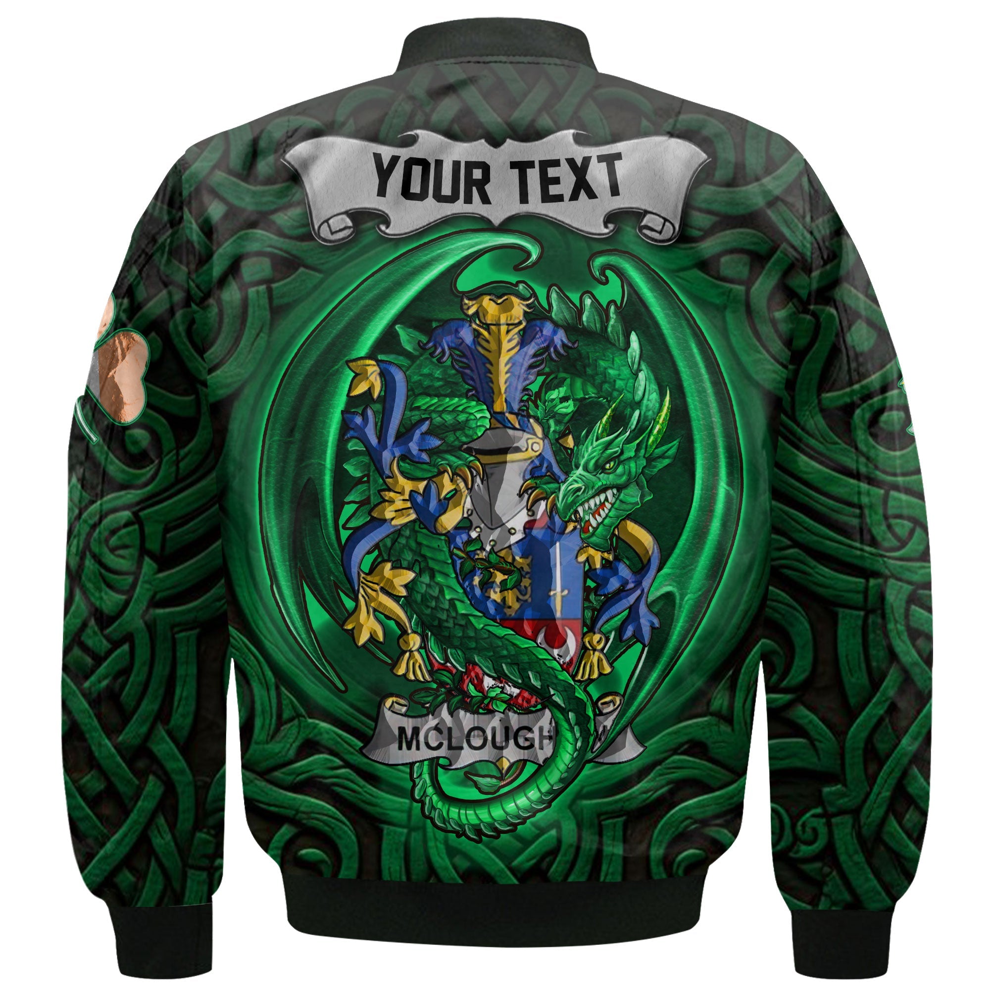 McLoughlin or Loughlin Bomber Jackets The Green Dragon Of Ireland Style