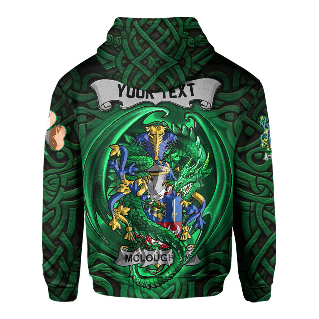 McLoughlin or Loughlin Hoodies The Green Dragon Of Ireland Style