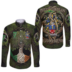 McLoughlin or Loughlin Long Sleeve Button Shirts Ireland Is My Root Style