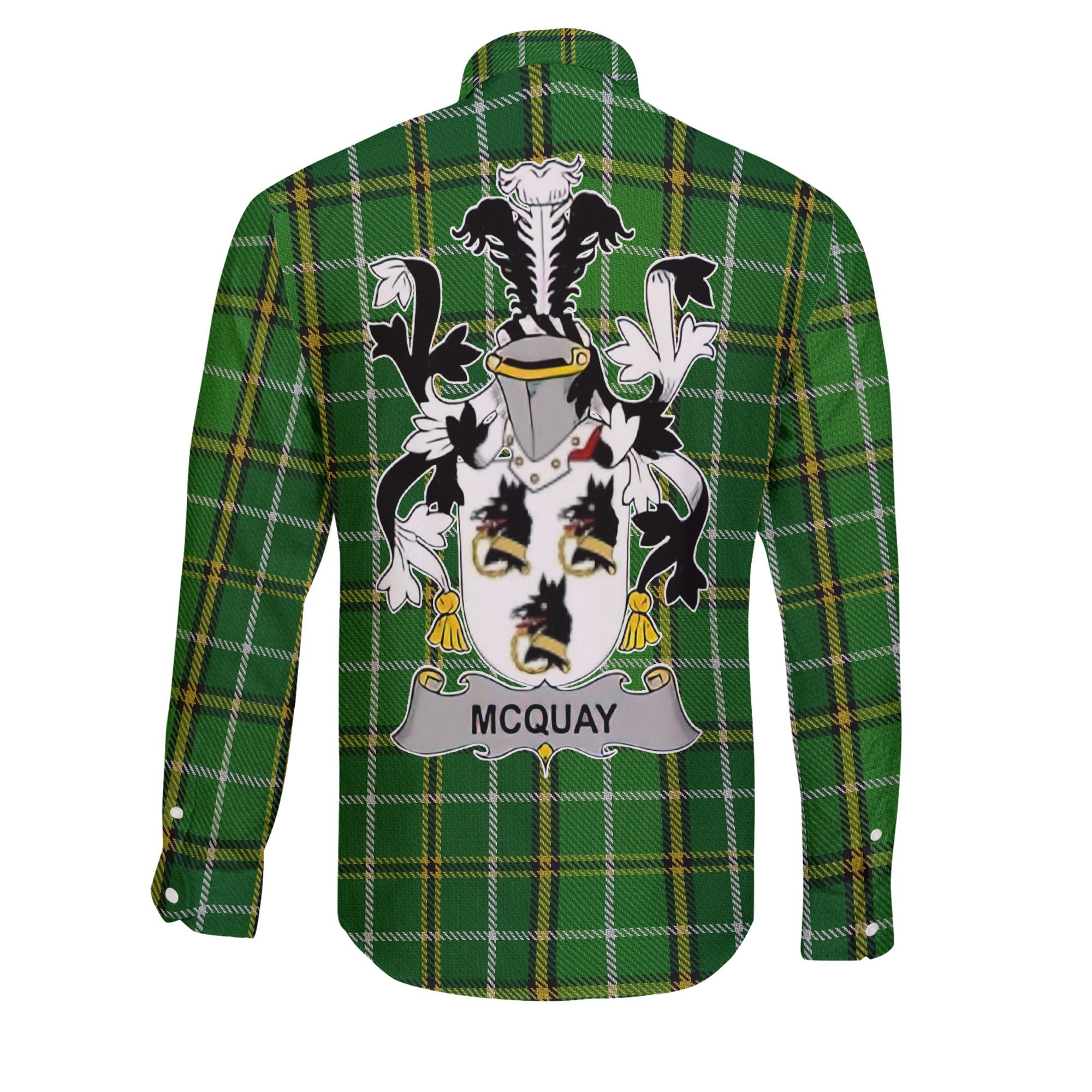 McQuay or MacQuay Long Sleeve Button Shirts Crest And National Plaid Style