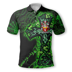 McQuillan Polo Shirts Celtic Cross And Dragon Style