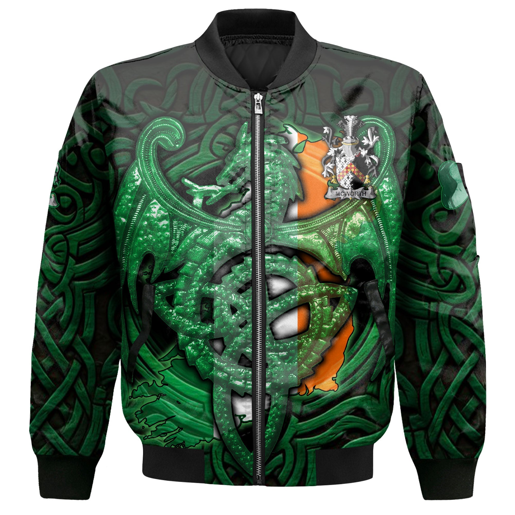 McWorth or MacWorth Bomber Jackets The Green Dragon Of Ireland Style