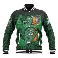 Meagher or O Maher Baseball Jackets The Green Dragon Of Ireland Style
