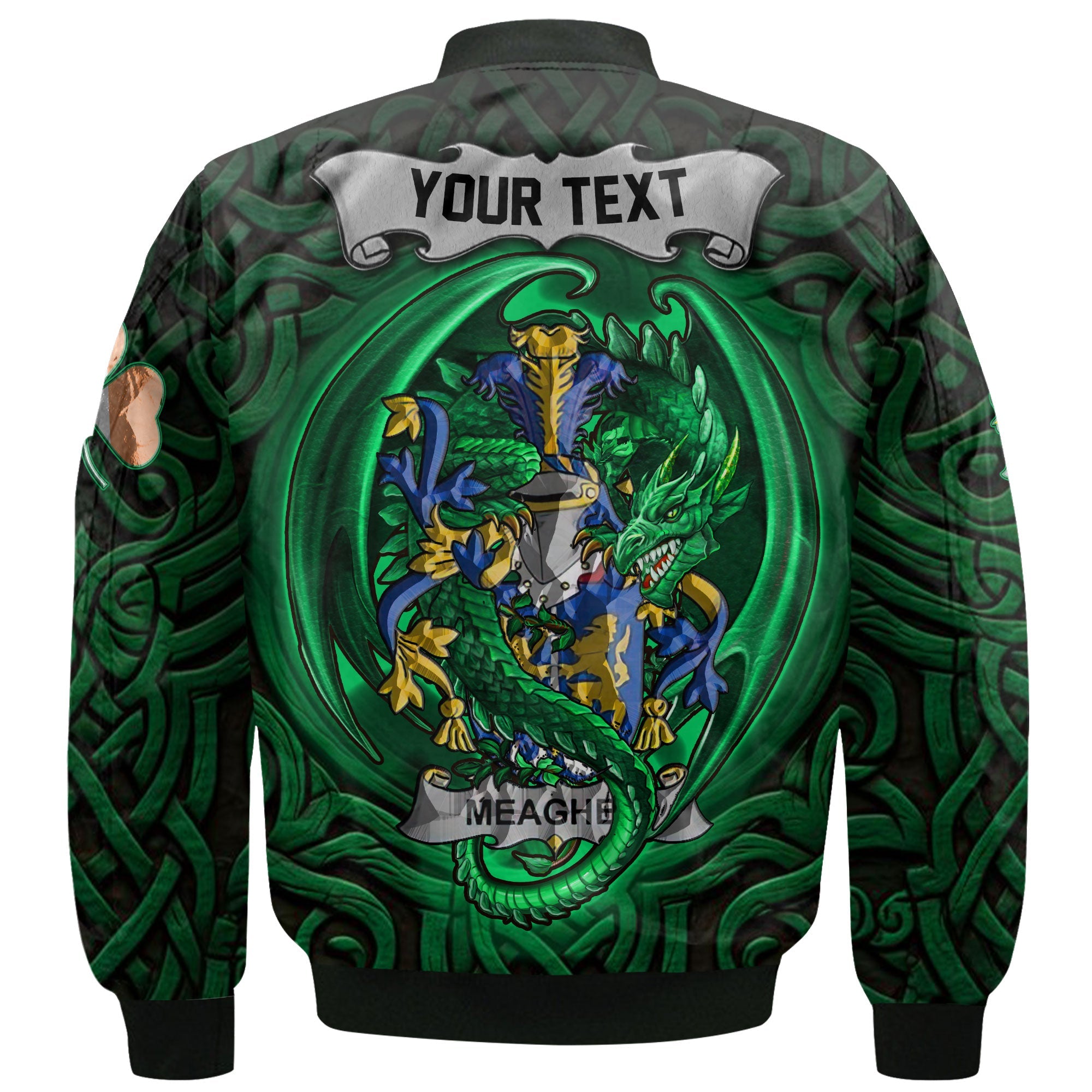 Meagher or O Maher Bomber Jackets The Green Dragon Of Ireland Style