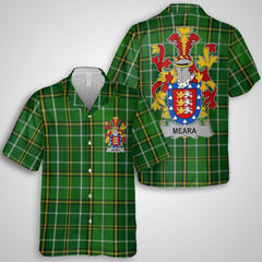 Meara or O Mara Hawaiian Shirts Crest And National Plaid Style