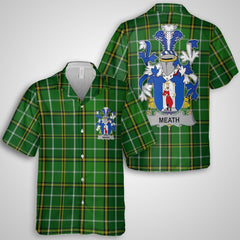 Meath Hawaiian Shirts Crest And National Plaid Style