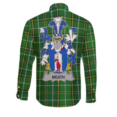 Meath Long Sleeve Button Shirts Crest And National Plaid Style