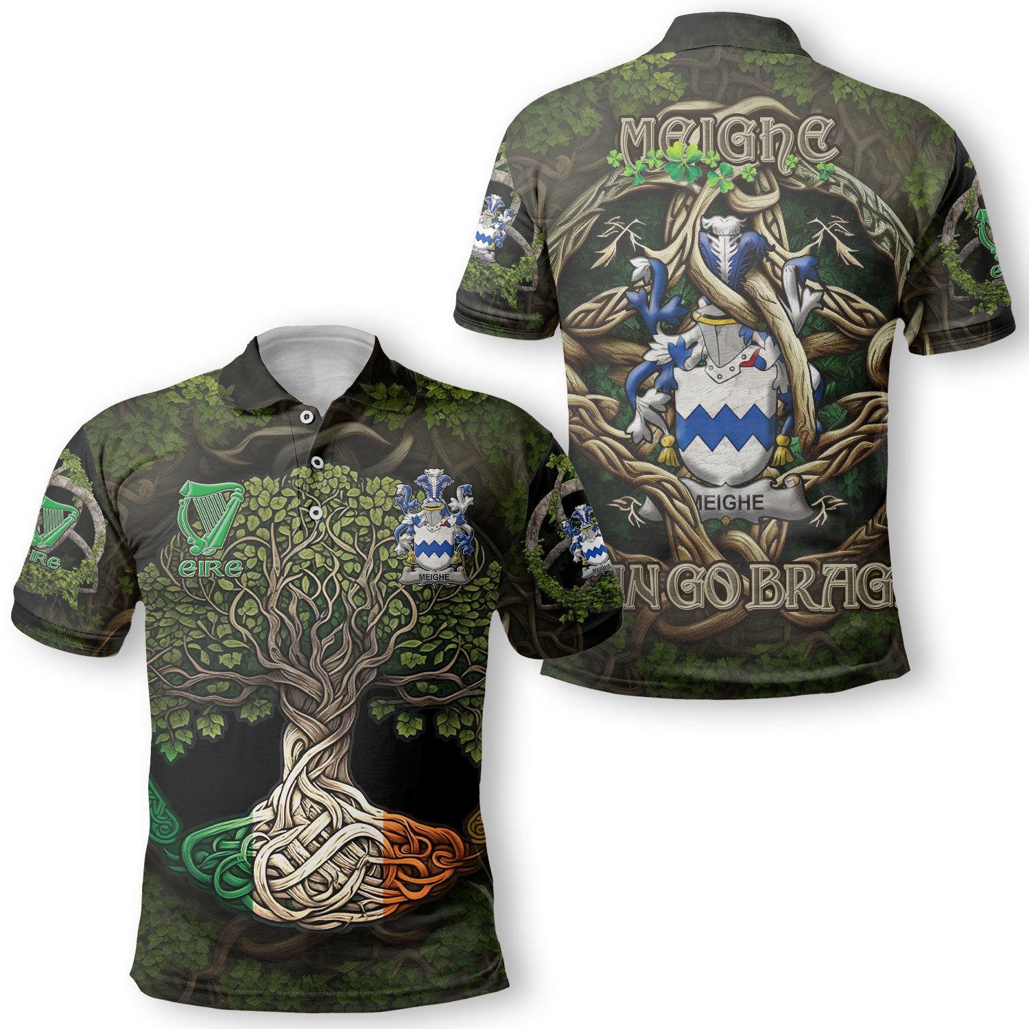 Meighe Polo Shirts Ireland Is My Root Style