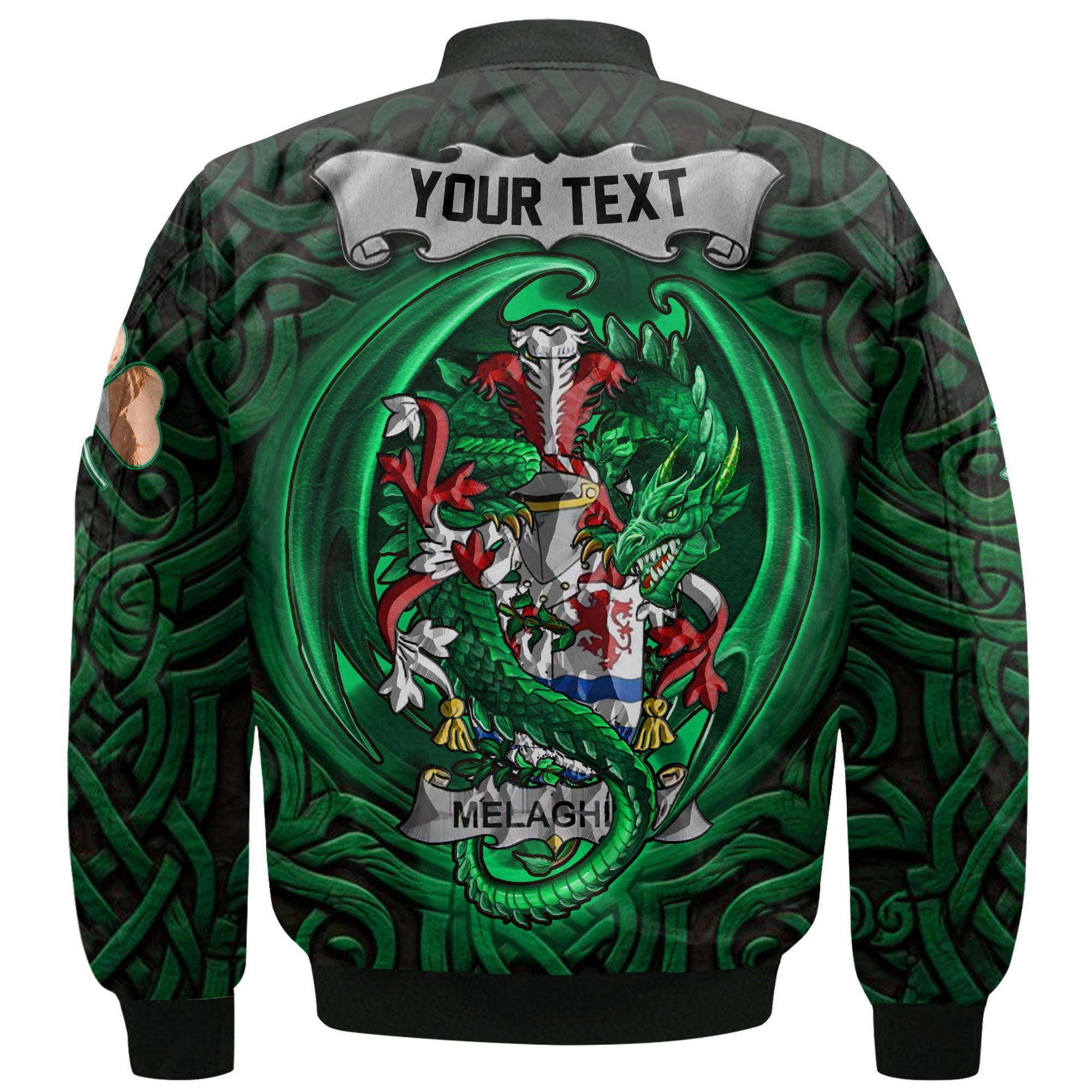 Melaghlin or O Melaghlin Bomber Jackets The Green Dragon Of Ireland Style