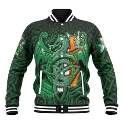 Meldon or Muldoon Baseball Jackets The Green Dragon Of Ireland Style