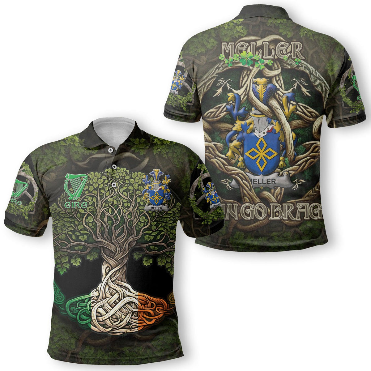 Meller Polo Shirts Ireland Is My Root Style