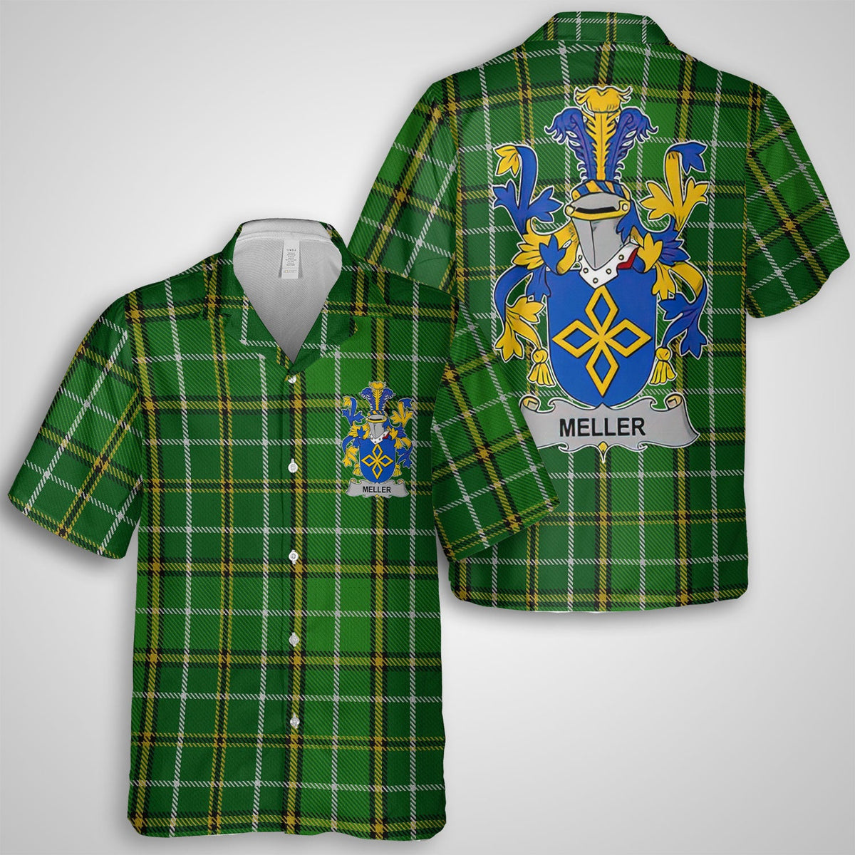 Meller Hawaiian Shirts Crest And National Plaid Style