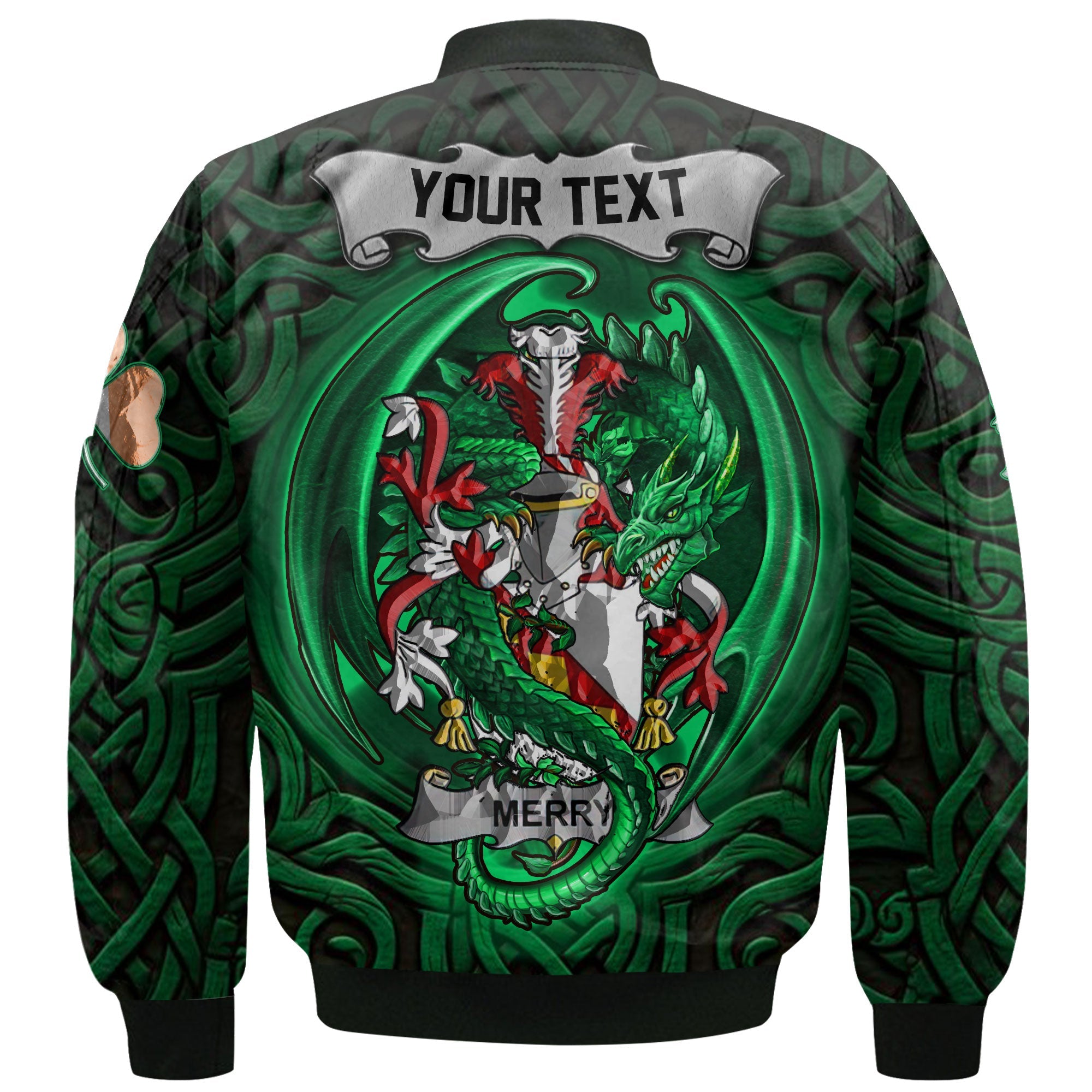 Merry or O Merry Bomber Jackets The Green Dragon Of Ireland Style