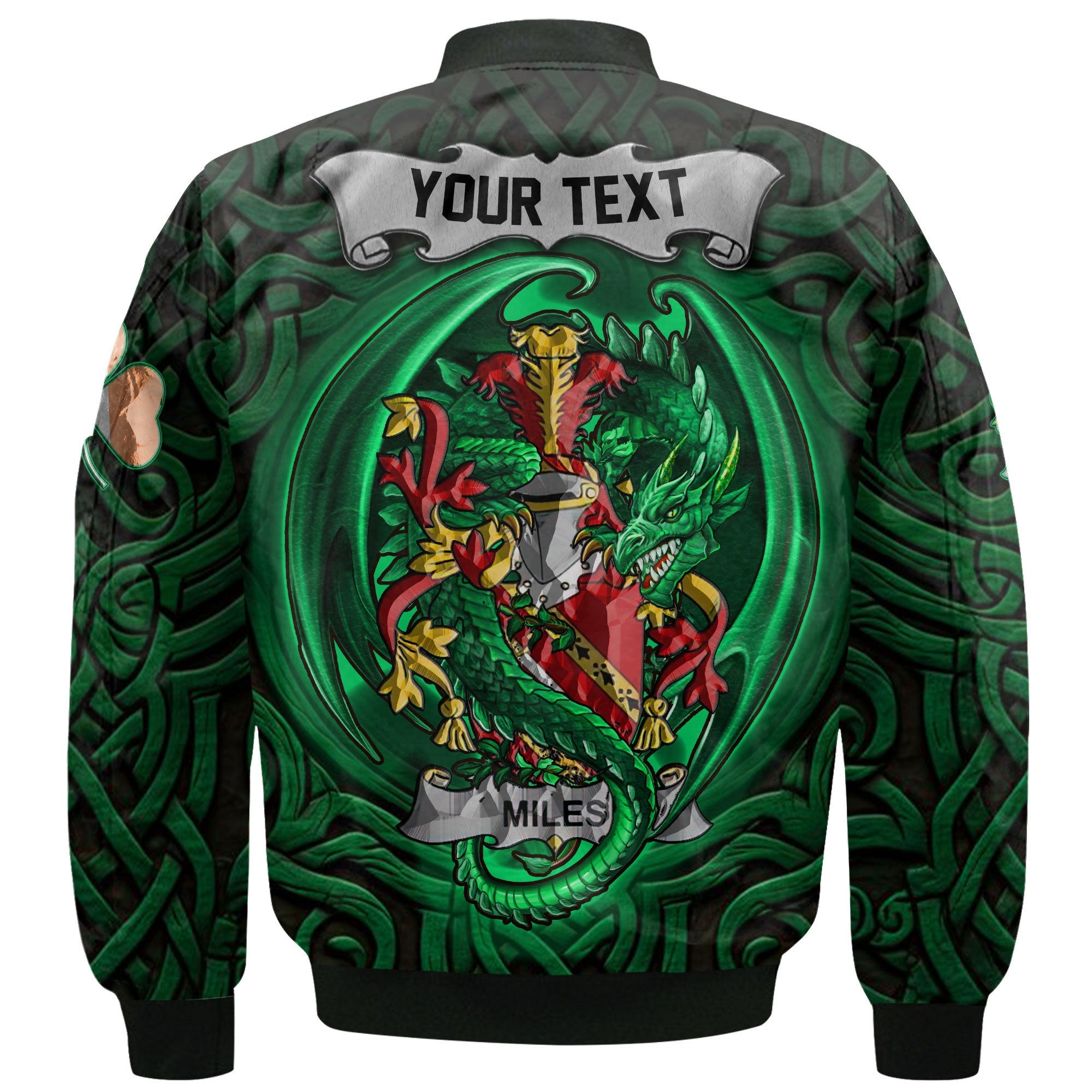 Miles or Moyles Bomber Jackets The Green Dragon Of Ireland Style