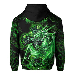 Milley or O Millea Hoodies Celtic Cross And Dragon Style