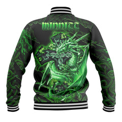 Minnitt Baseball Jackets Celtic Cross And Dragon Style