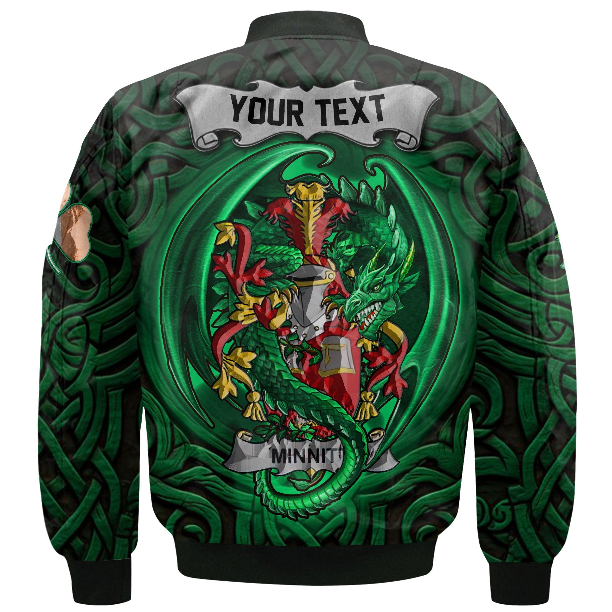 Minnitt Bomber Jackets The Green Dragon Of Ireland Style