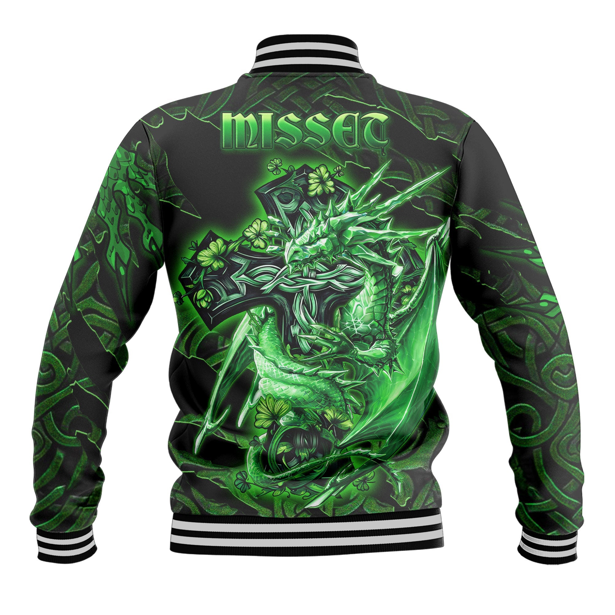 Misset Baseball Jackets Celtic Cross And Dragon Style