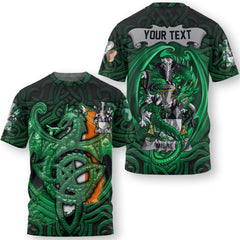 Minnitt T-Shirts The Green Dragon Of Ireland Style