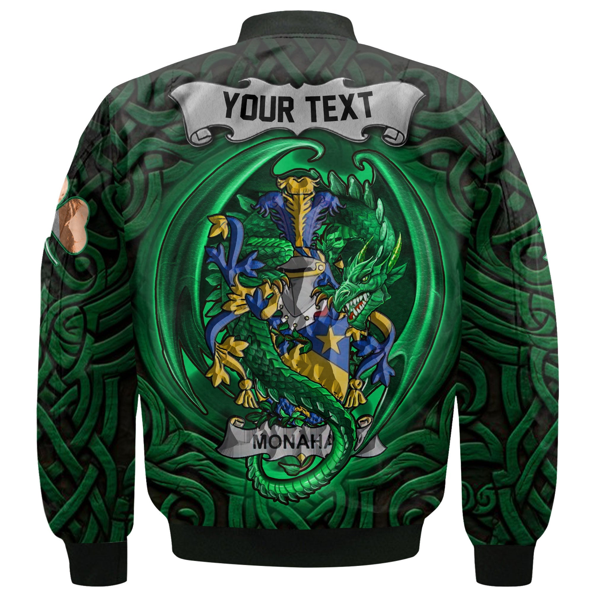 Monahan or O Monaghan Bomber Jackets The Green Dragon Of Ireland Style