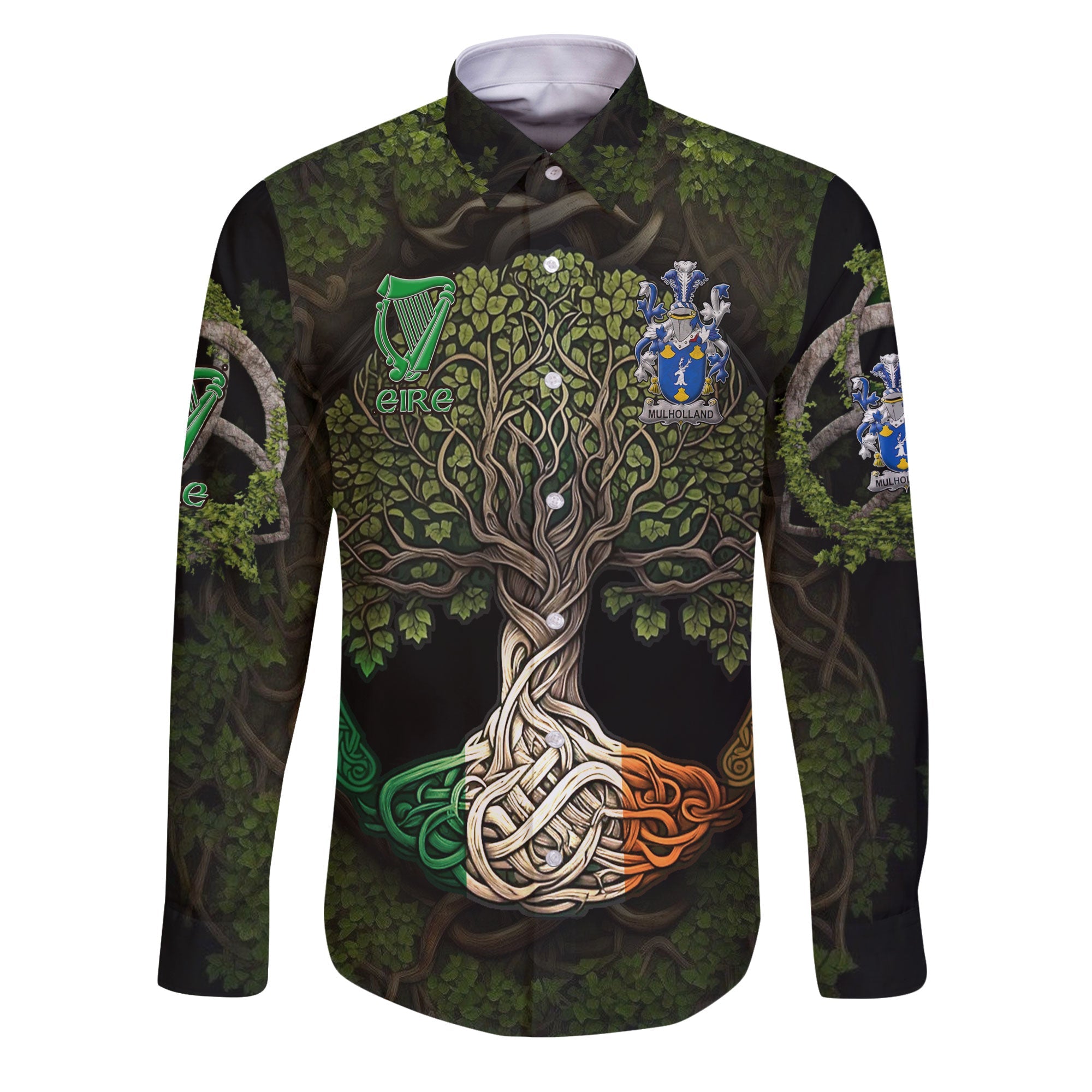 Mulholland Long Sleeve Button Shirts Ireland Is My Root Style