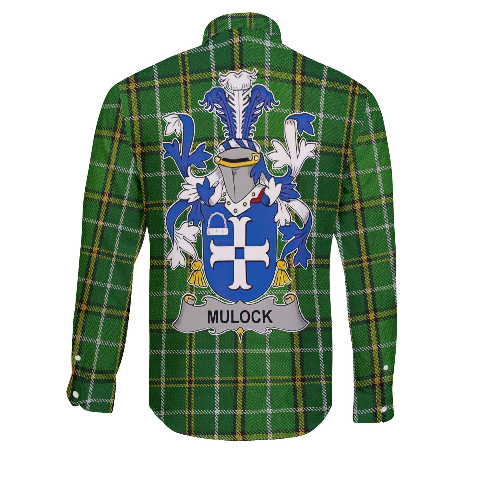 Mulock or Mullock Long Sleeve Button Shirts Crest And National Plaid Style