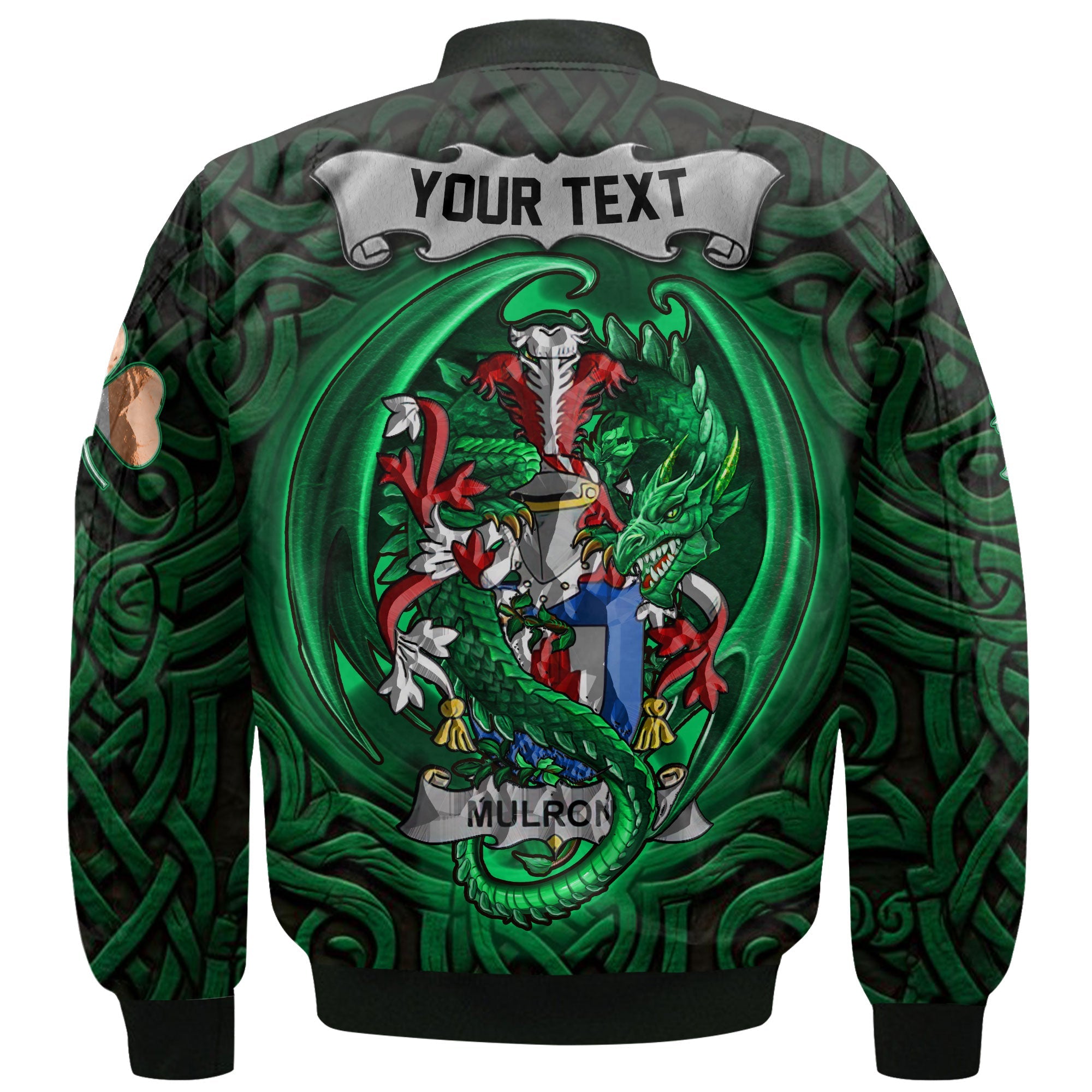 Mulrony or O Mulroney Bomber Jackets The Green Dragon Of Ireland Style