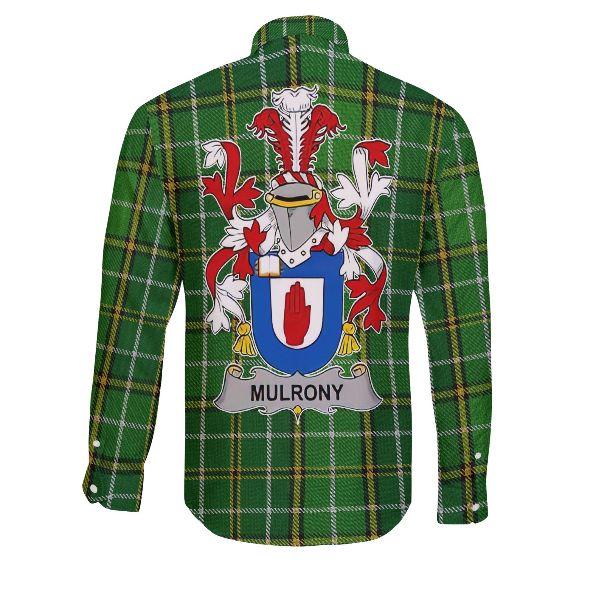 Mulrony or O Mulroney Long Sleeve Button Shirts Crest And National Plaid Style
