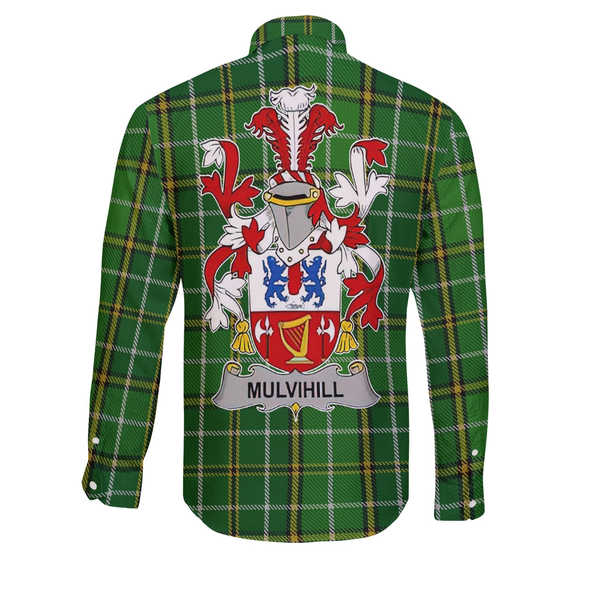 Mulvihill or O Mulvihill Long Sleeve Button Shirts Crest And National Plaid Style